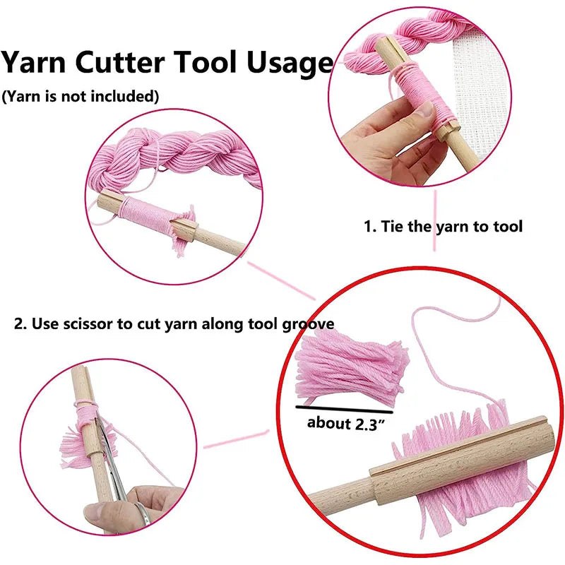 3Pcs Latch Hook 3.75 CT Mesh, Latch Hook Tool and Latch Hook Yarn Cutter