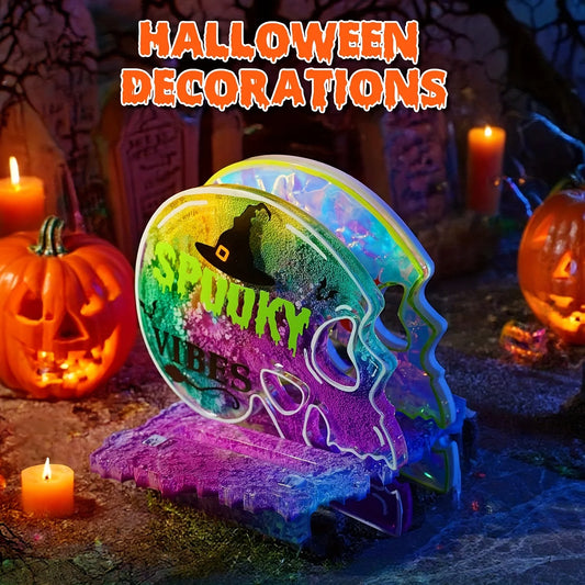 5pc Resin Silcone Mould Skull Coaster Set