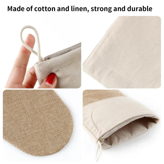 6pk Colourful Jute Burlap Christmas Stocking Gift Bags Blanks