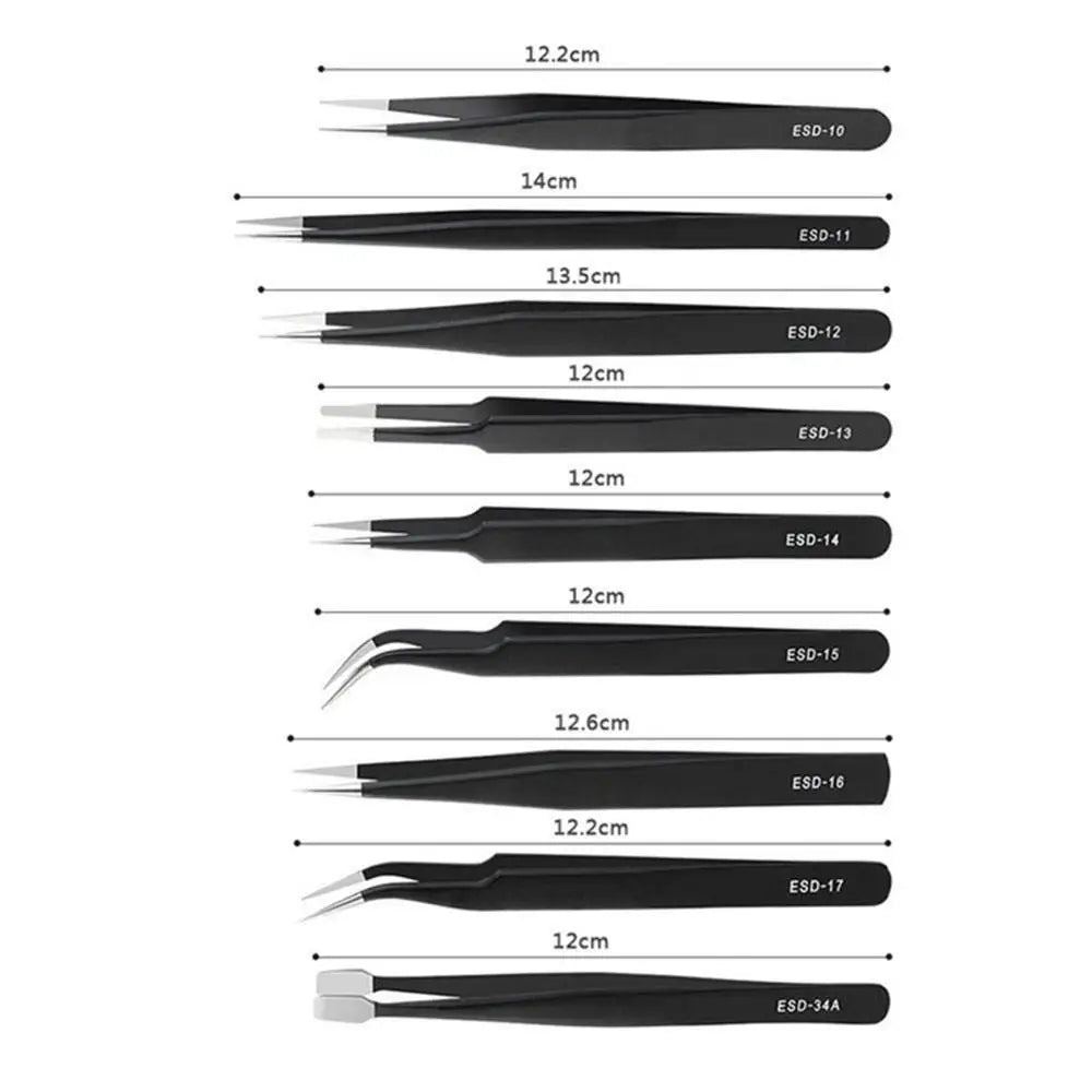 9pcs Diamond Painting Stainless Steel Tweezers Tool Kit