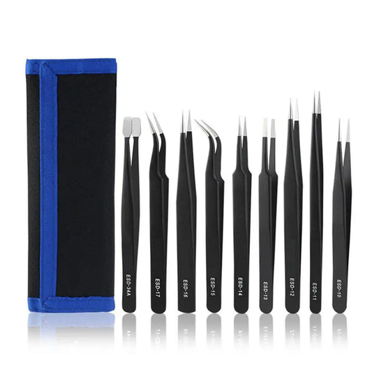 9pcs Diamond Painting Stainless Steel Tweezers Tool Kit