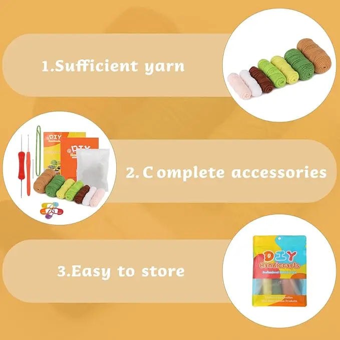 Beginners Crochet Kit - Monstera Leaves