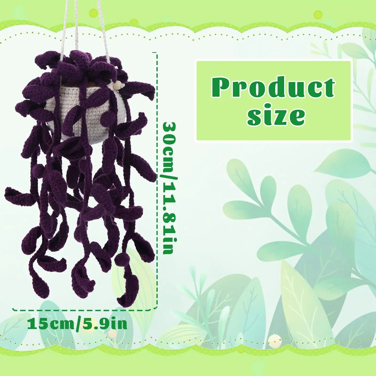 Beginners Crochet Kit - Purple Hanging Potted Plant