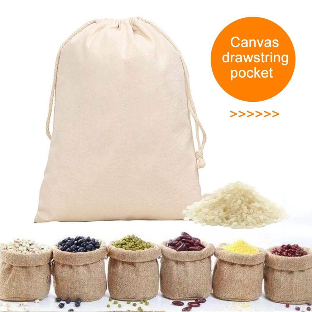 Blank Large Heavy Duty Drawstring Canvas Santa Sacks 50 x 70cm