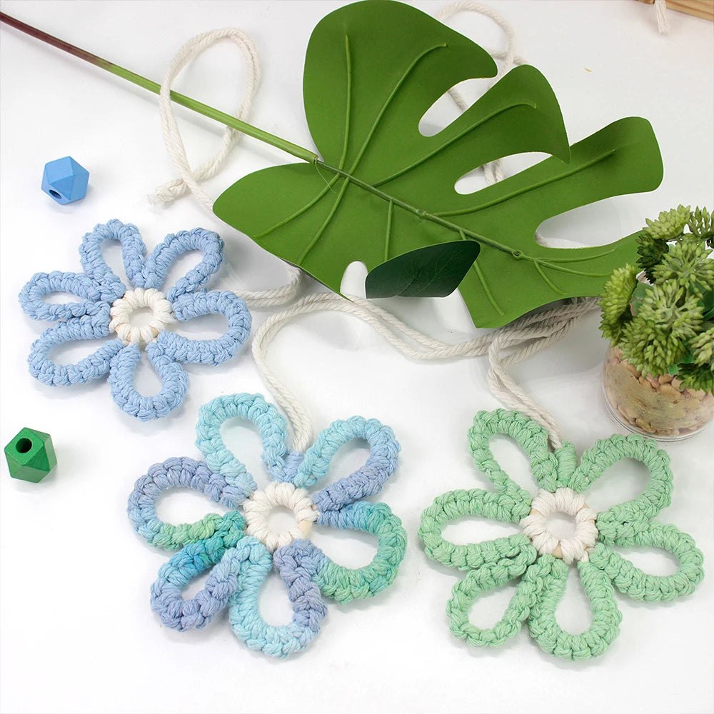 DIY Boho Flower Hanging Ornaments Macrame Kit