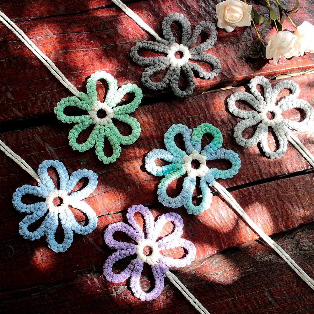 DIY Boho Flower Hanging Ornaments Macrame Kit
