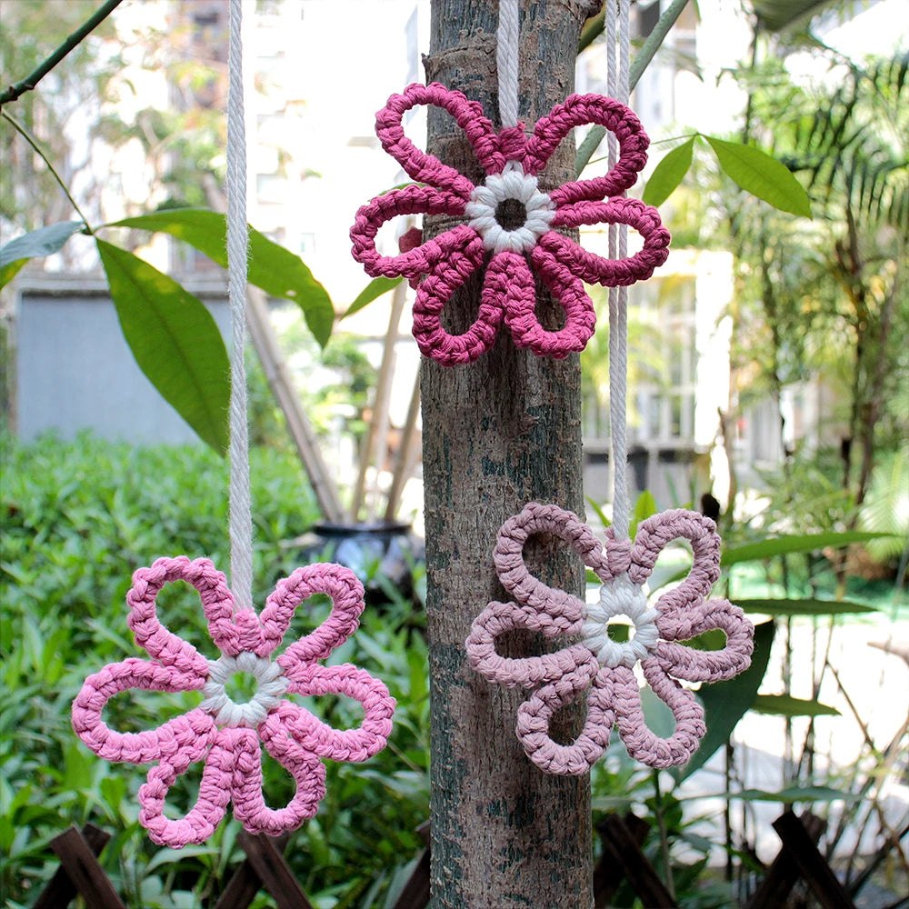 DIY Boho Flower Hanging Ornaments Macrame Kit