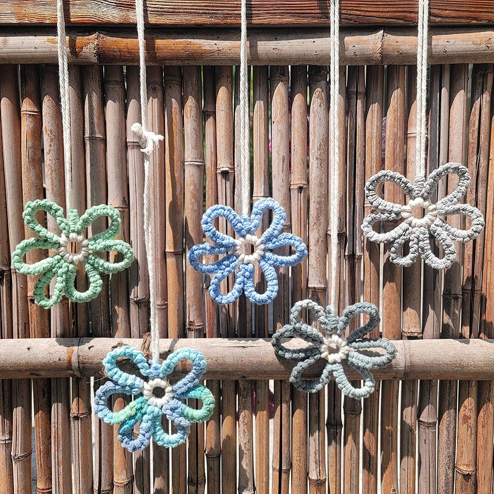 DIY Boho Flower Hanging Ornaments Macrame Kit