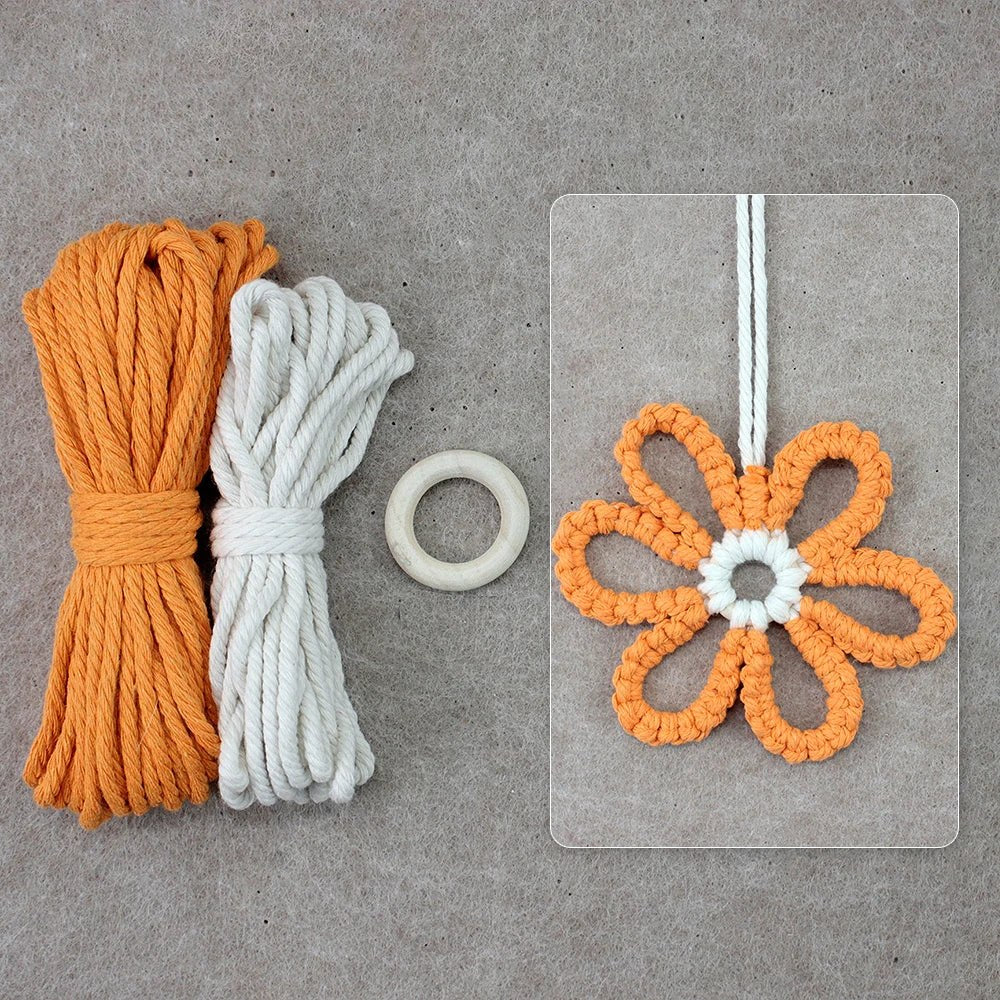 DIY Boho Flower Hanging Ornaments Macrame Kit