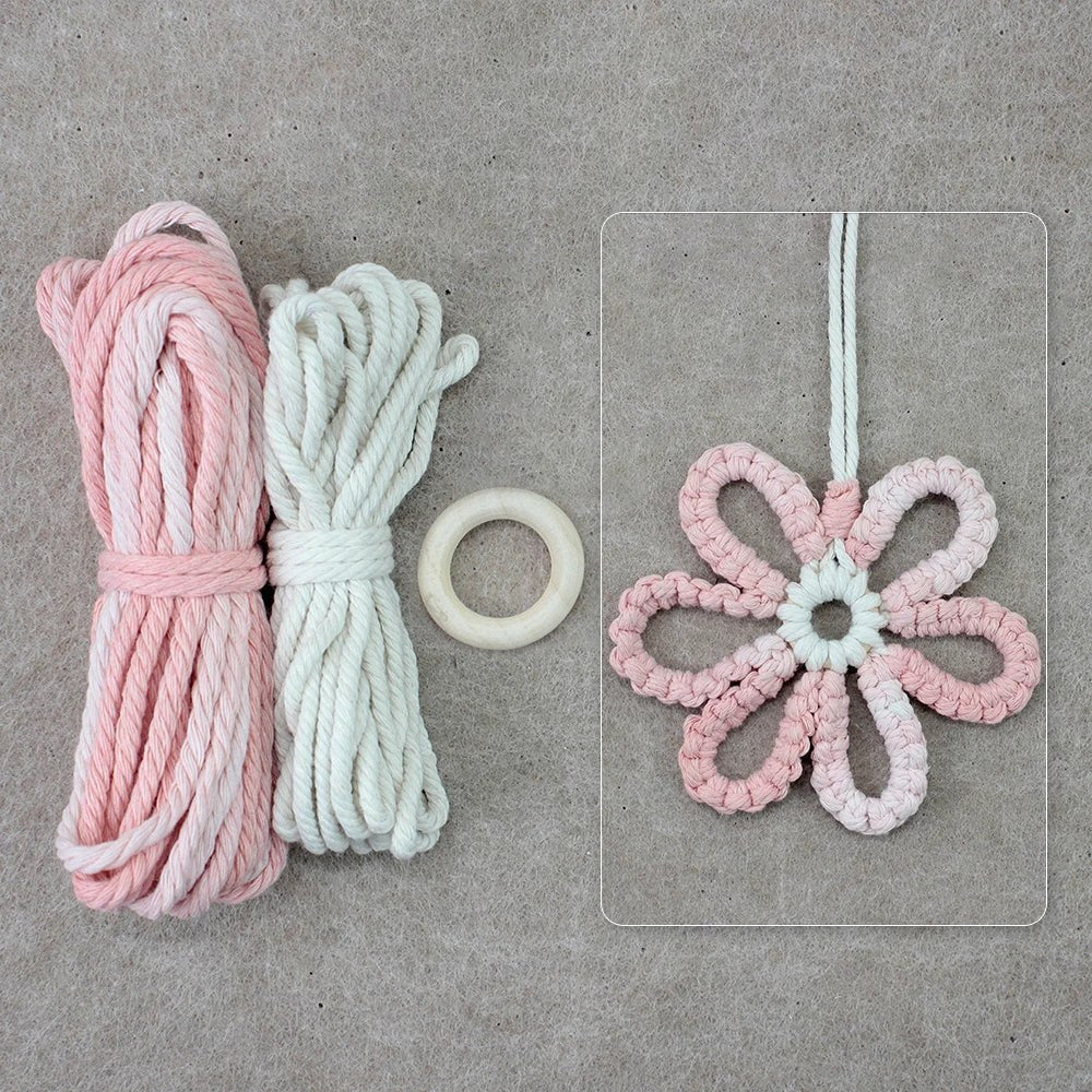DIY Boho Flower Hanging Ornaments Macrame Kit