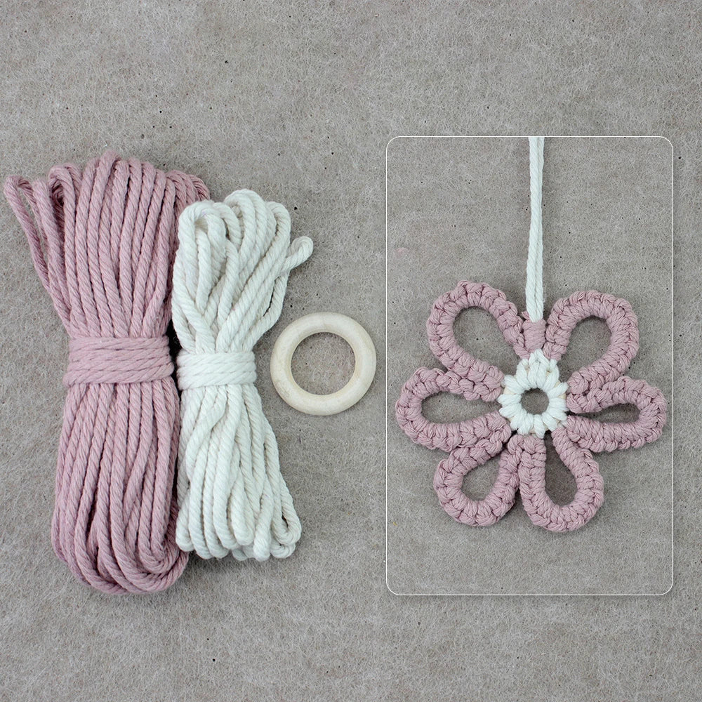 DIY Boho Flower Hanging Ornaments Macrame Kit