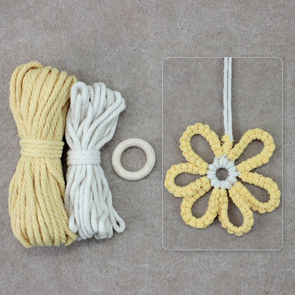 DIY Boho Flower Hanging Ornaments Macrame Kit