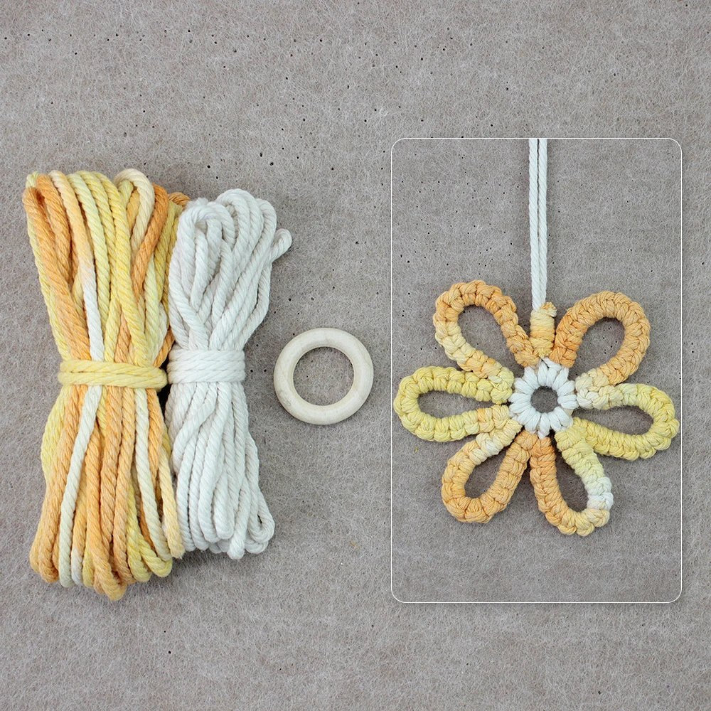 DIY Boho Flower Hanging Ornaments Macrame Kit