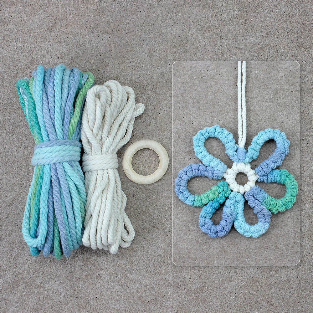 DIY Boho Flower Hanging Ornaments Macrame Kit