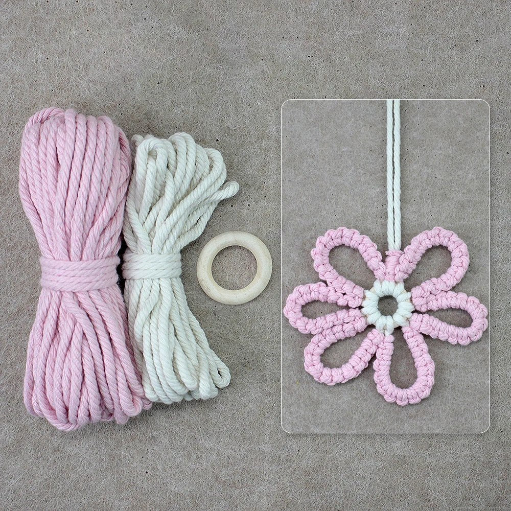 DIY Boho Flower Hanging Ornaments Macrame Kit