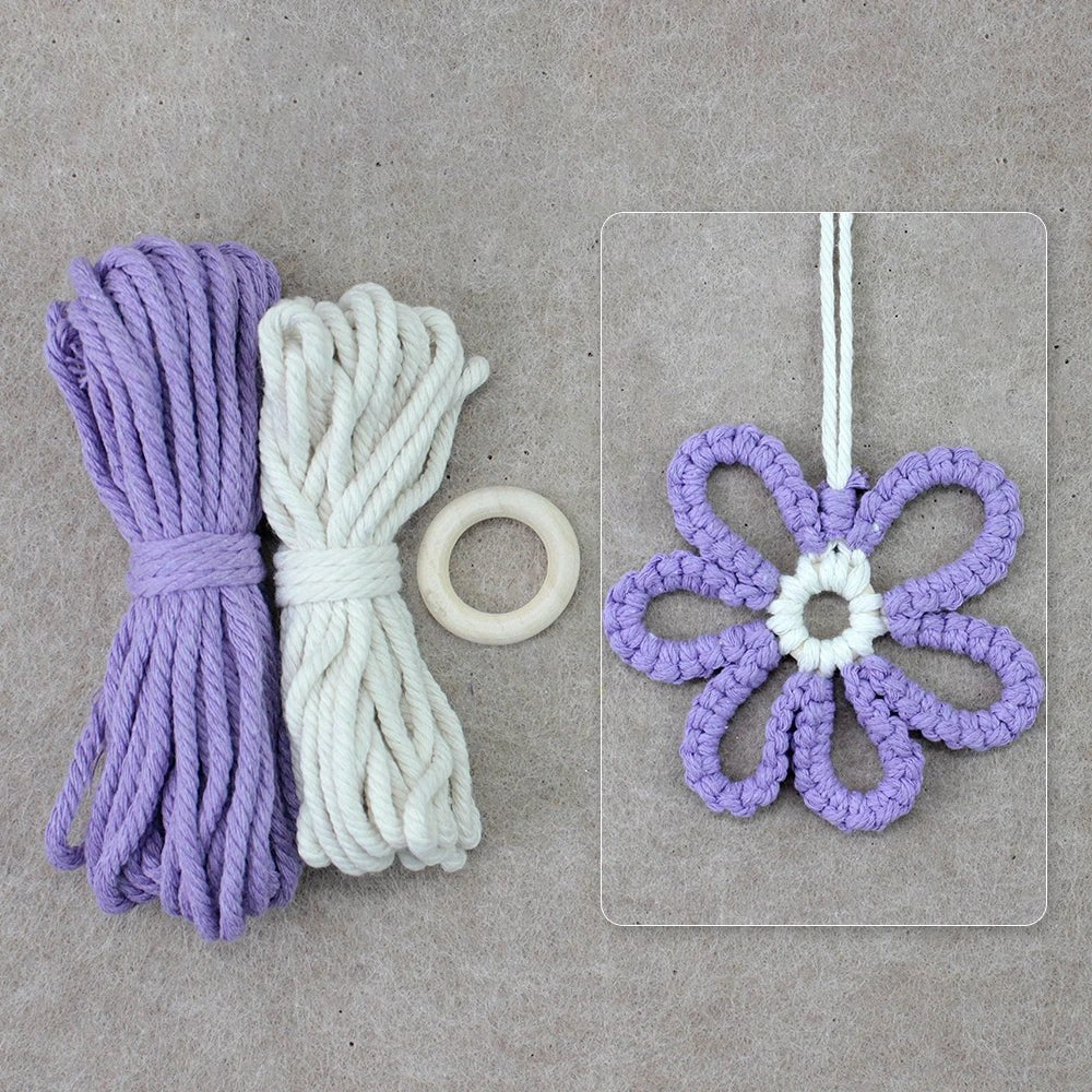 DIY Boho Flower Hanging Ornaments Macrame Kit