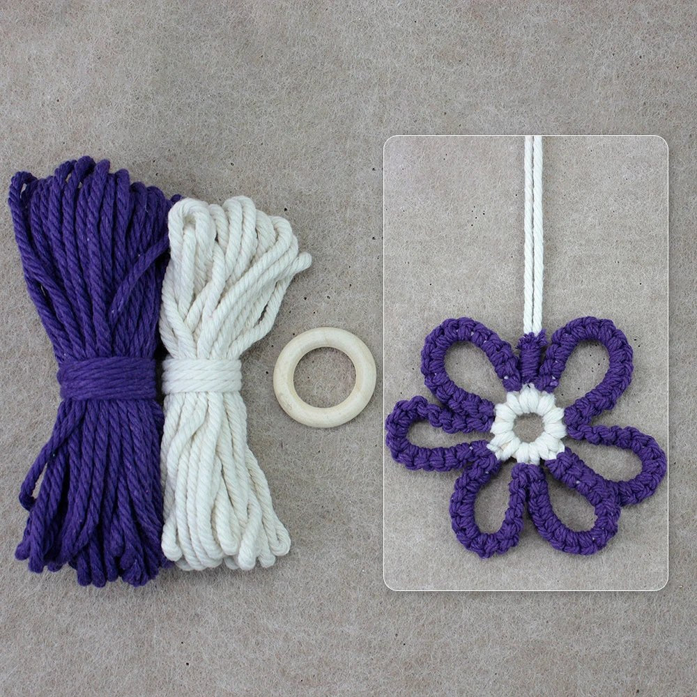 DIY Boho Flower Hanging Ornaments Macrame Kit