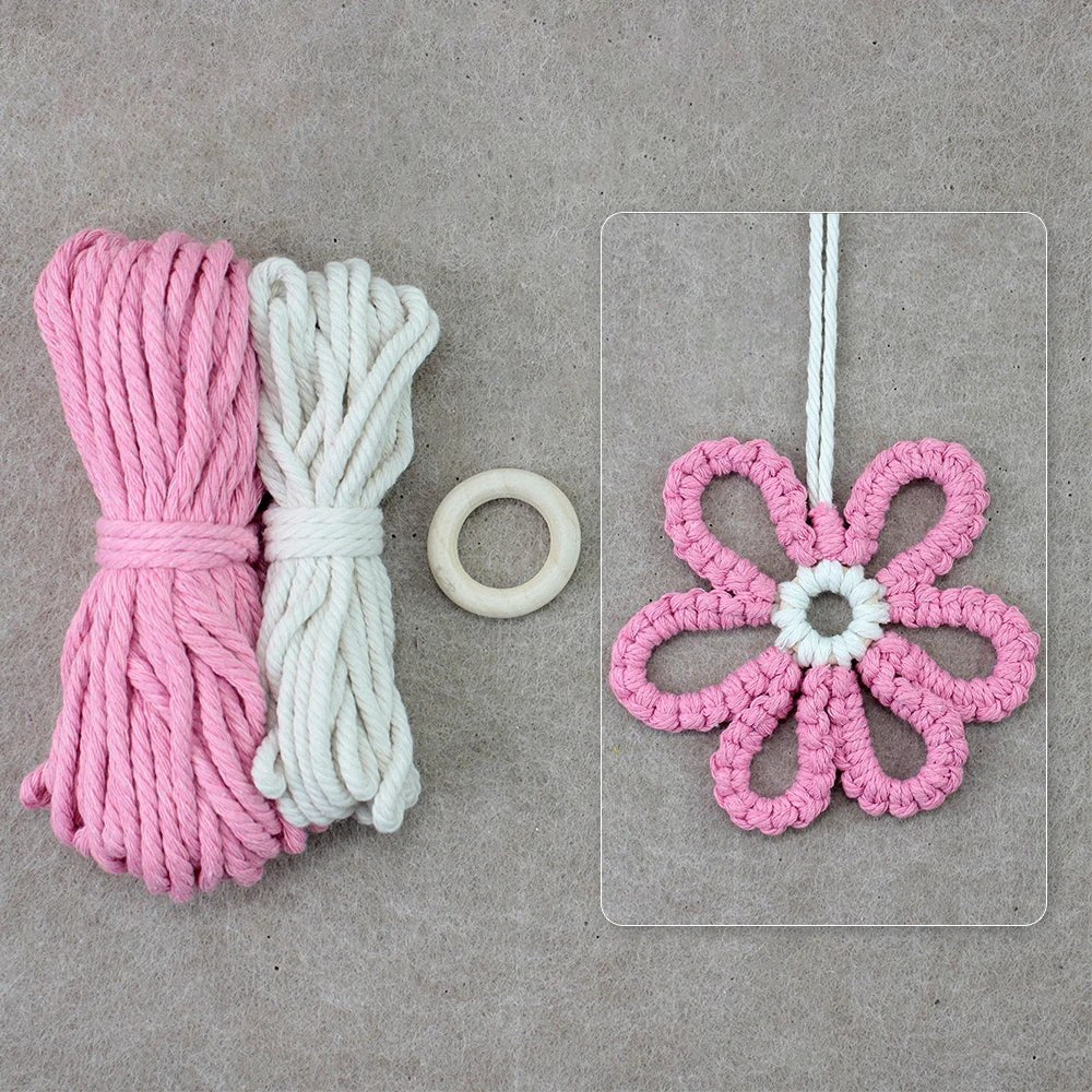 DIY Boho Flower Hanging Ornaments Macrame Kit