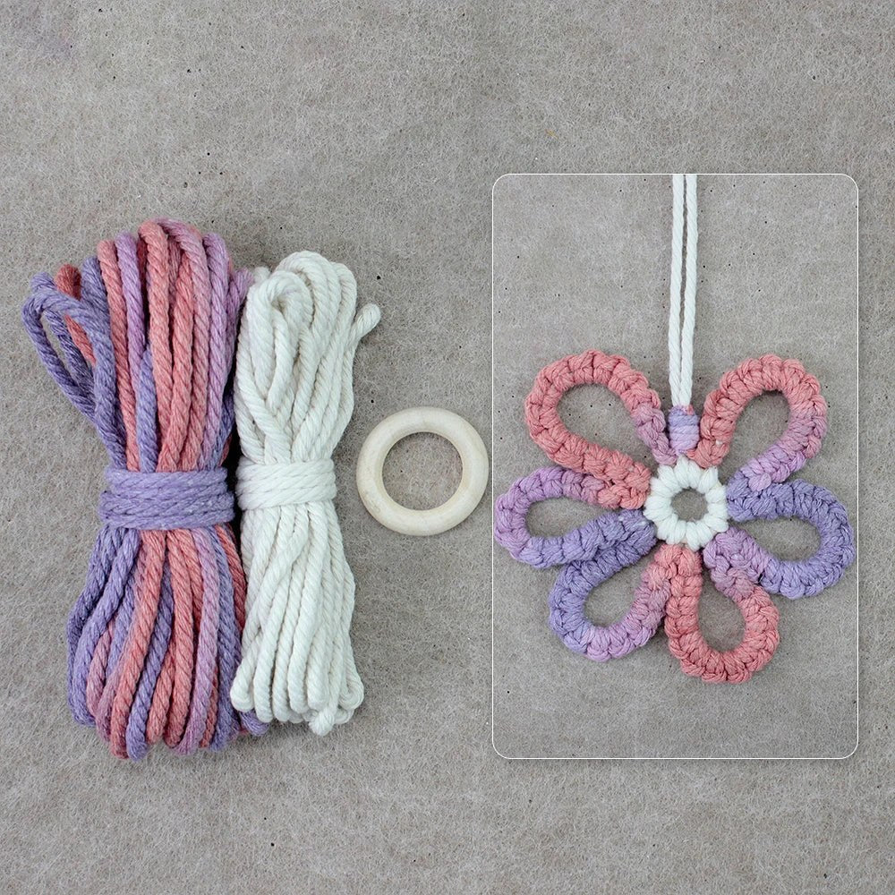 DIY Boho Flower Hanging Ornaments Macrame Kit
