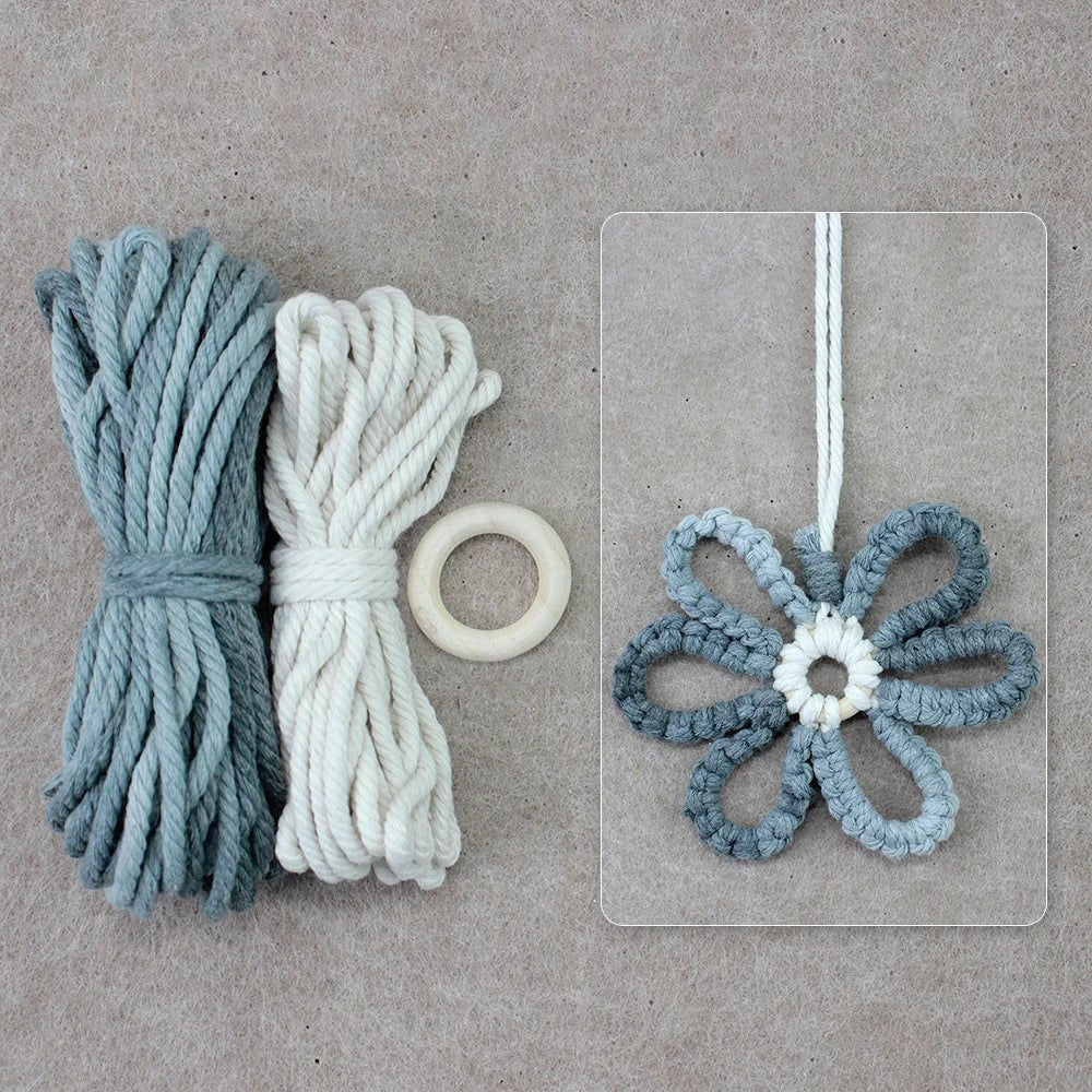 DIY Boho Flower Hanging Ornaments Macrame Kit