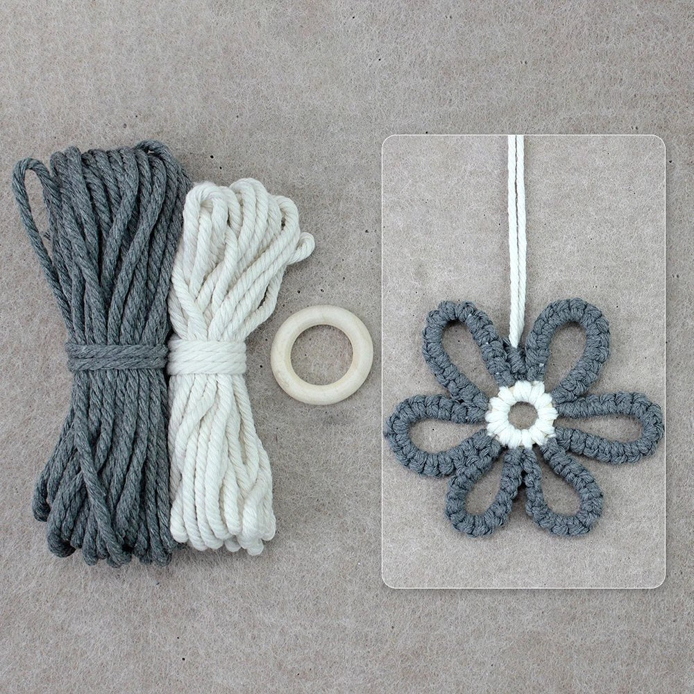 DIY Boho Flower Hanging Ornaments Macrame Kit