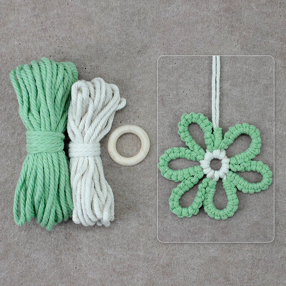 DIY Boho Flower Hanging Ornaments Macrame Kit