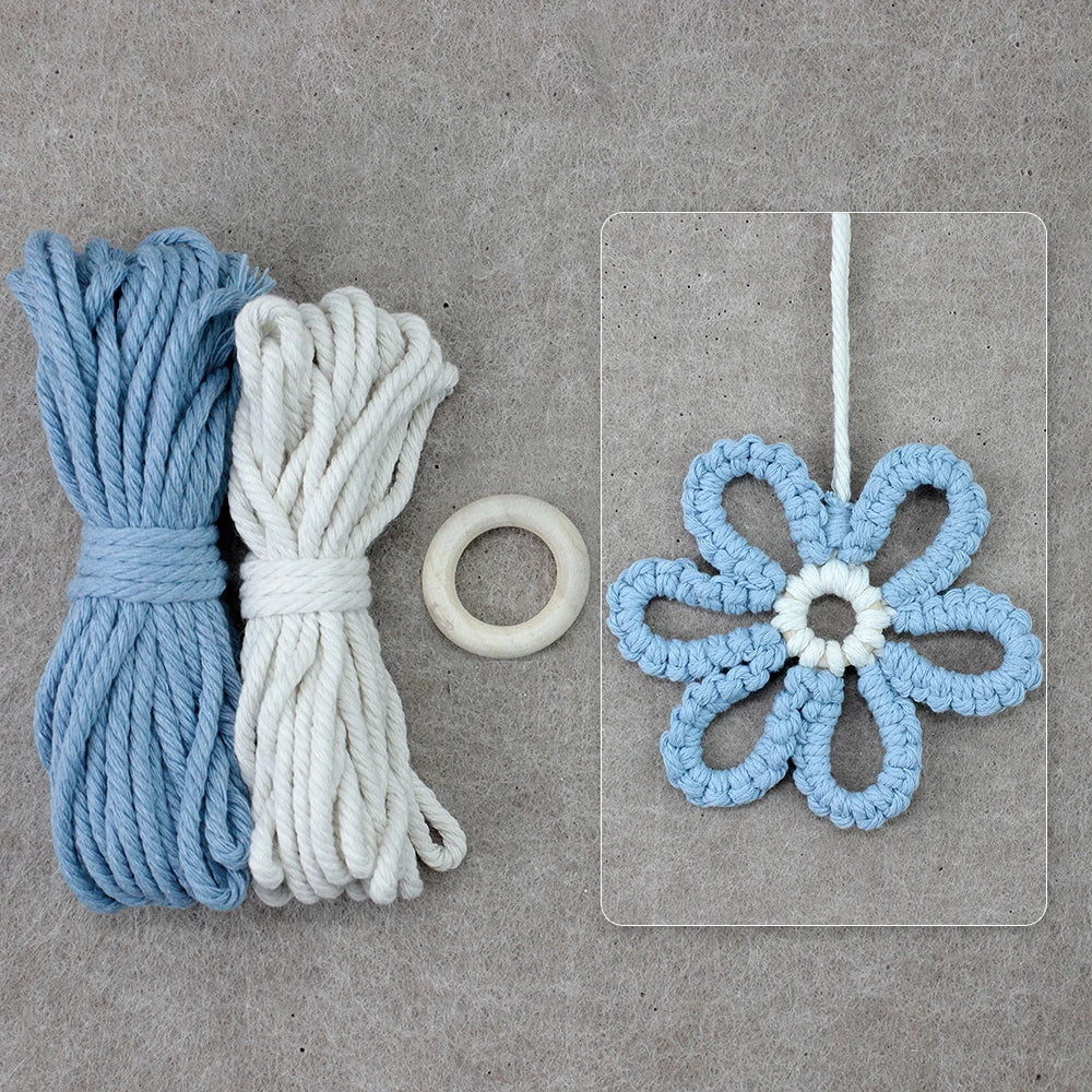 DIY Boho Flower Hanging Ornaments Macrame Kit