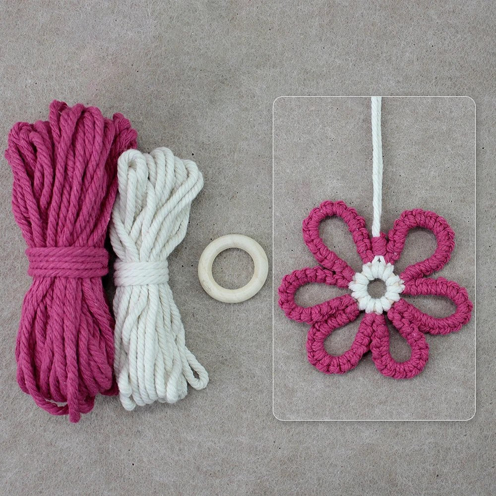 DIY Boho Flower Hanging Ornaments Macrame Kit
