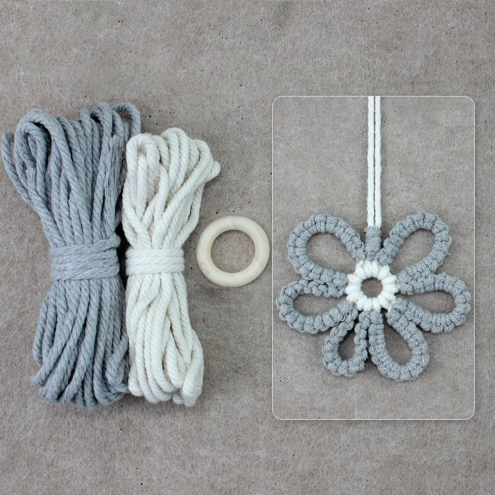 DIY Boho Flower Hanging Ornaments Macrame Kit