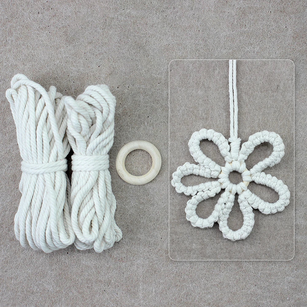 DIY Boho Flower Hanging Ornaments Macrame Kit