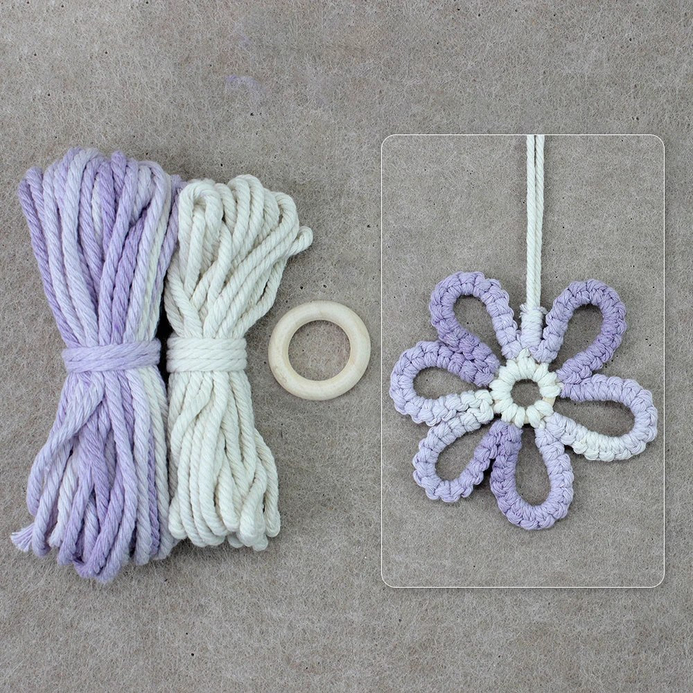 DIY Boho Flower Hanging Ornaments Macrame Kit