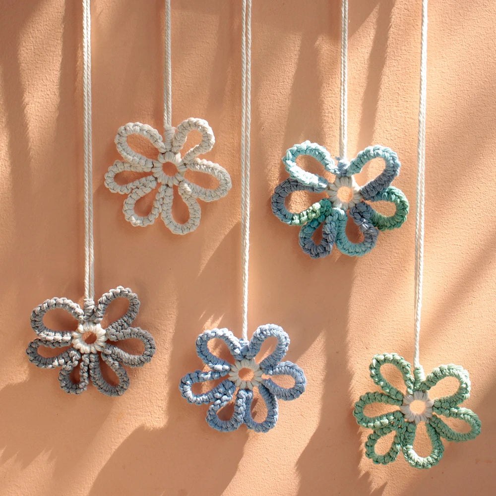 DIY Boho Flower Hanging Ornaments Macrame Kit