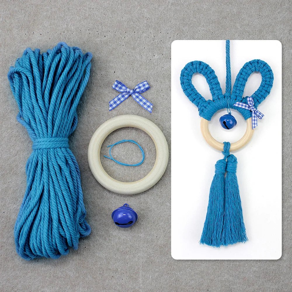 DIY Bunny Rabbit Pendant Macrame Kit