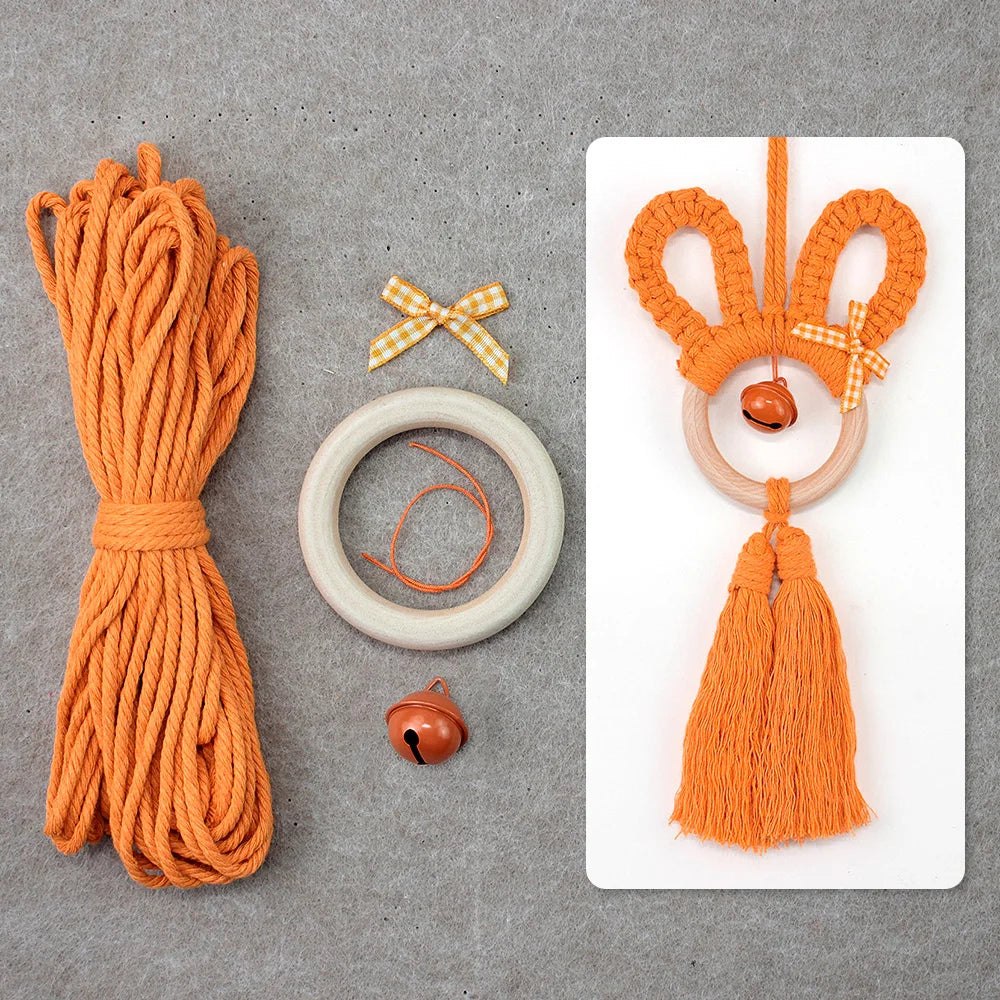 DIY Bunny Rabbit Pendant Macrame Kit