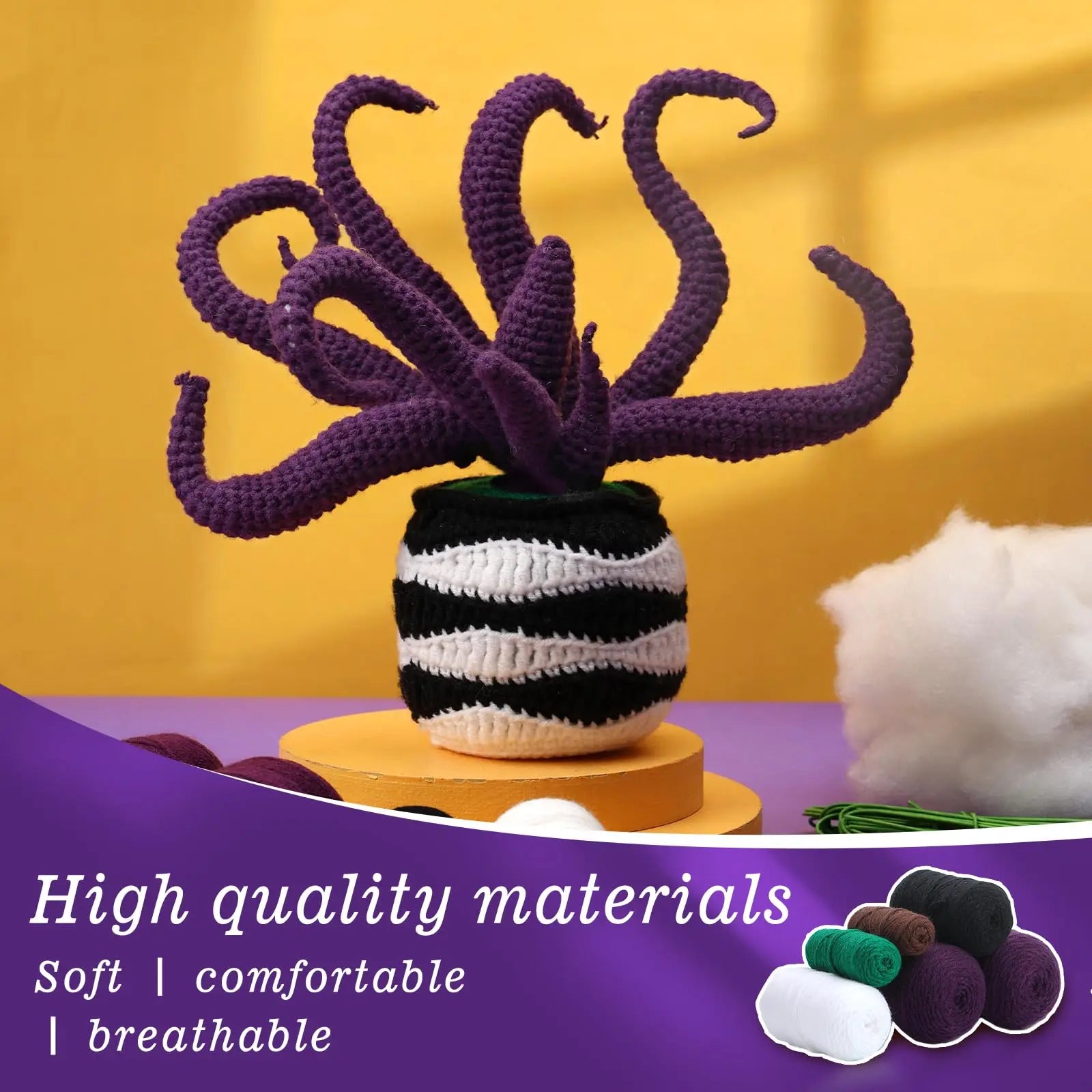 DIY Crochet Kit Spooky Aloe Vera Potted Plant