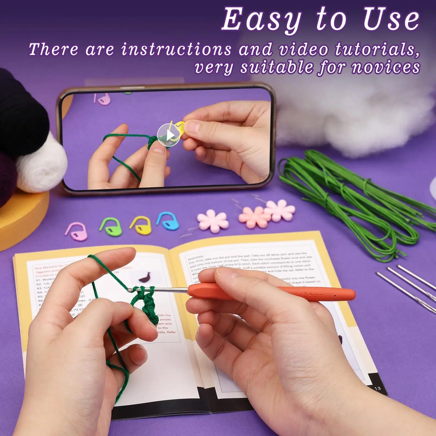 DIY Crochet Kit Spooky Aloe Vera Potted Plant