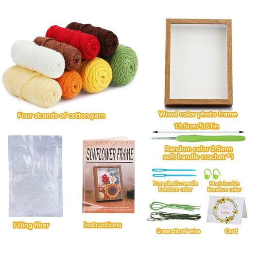 DIY Flower Crochet DIsplay Frame Kit - Lilly of the Valley