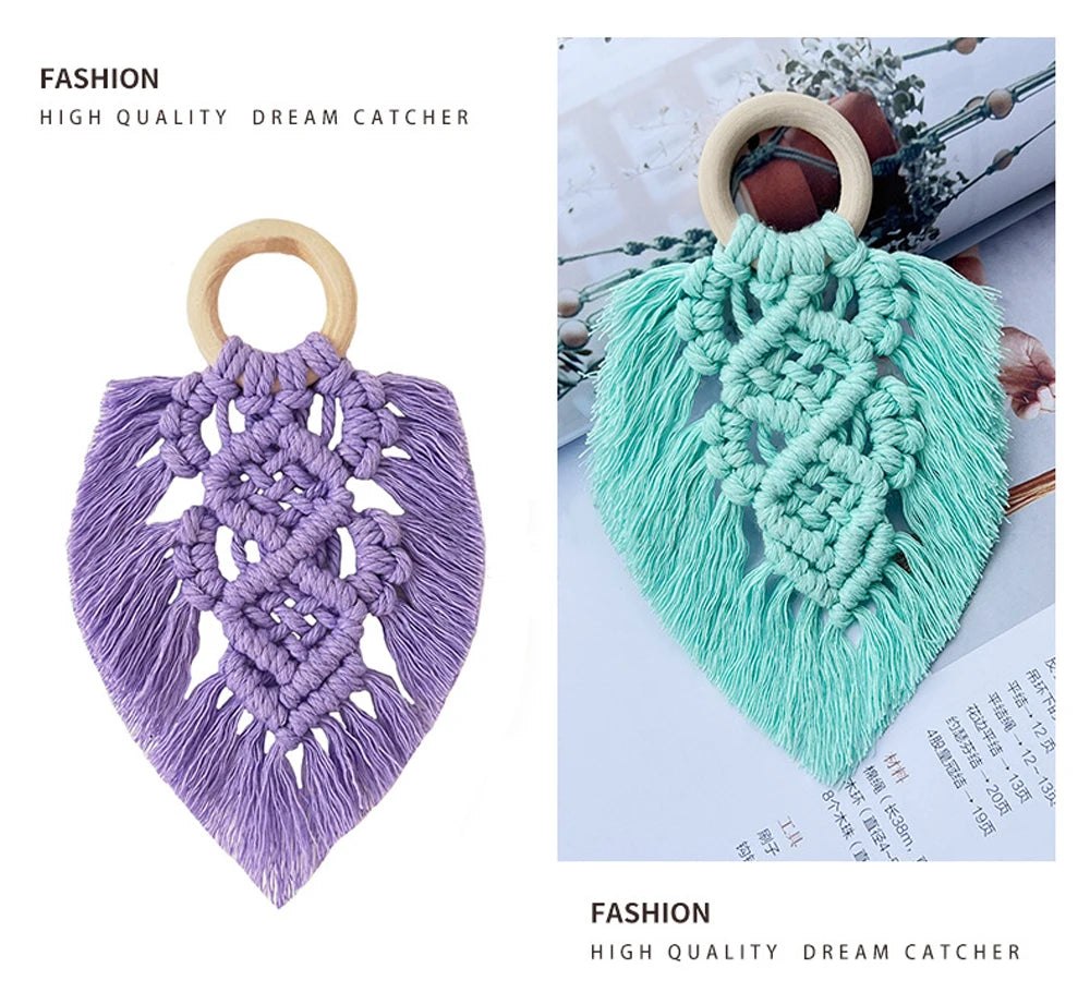 DIY Multicolor Braided Leaves Macramé Beginner Kit