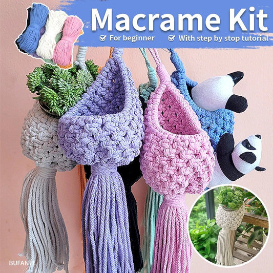 DIY Plant Hanging Basket Macrame Kit