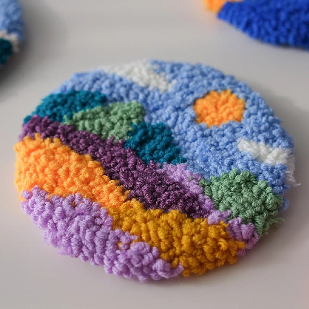 DIY Punch Needle Tufting Coaster Kit - Sunshine Bliss