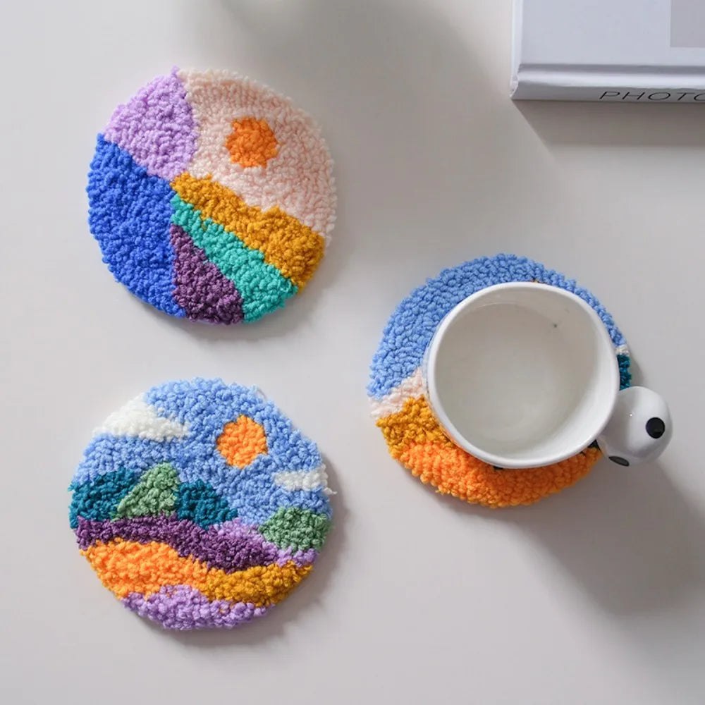 DIY Punch Needle Tufting Coaster Kit - Sunshine Bliss