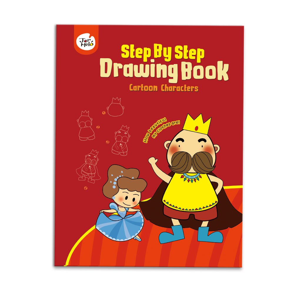 DRAWING BOOK-CARTOON CHARACTERS STEP BY STEP