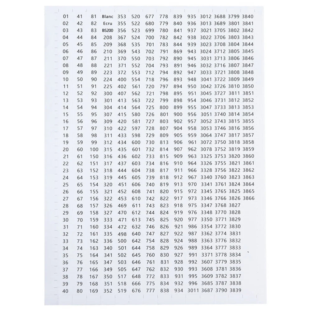 Diamond Painting Coloured Sticker Labels - 447 DMC