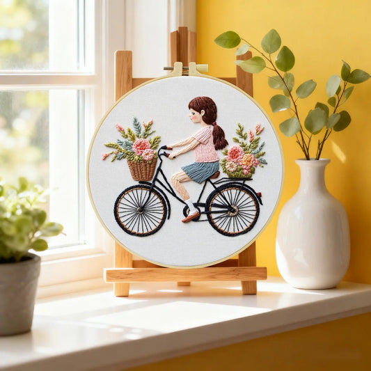 Embroidery DIY Starter Kit - Bicycle Ride