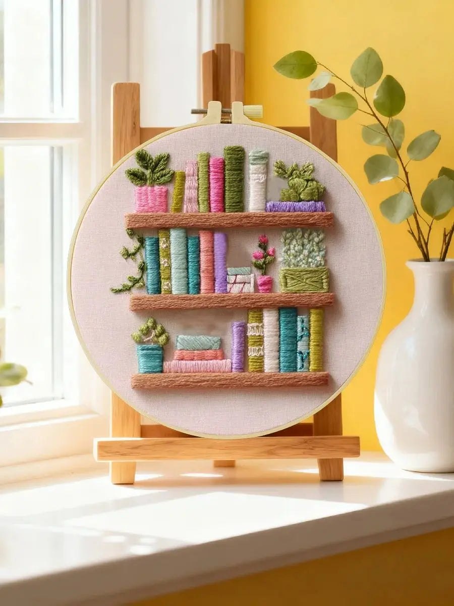 Embroidery DIY Starter Kit - Bookshelf