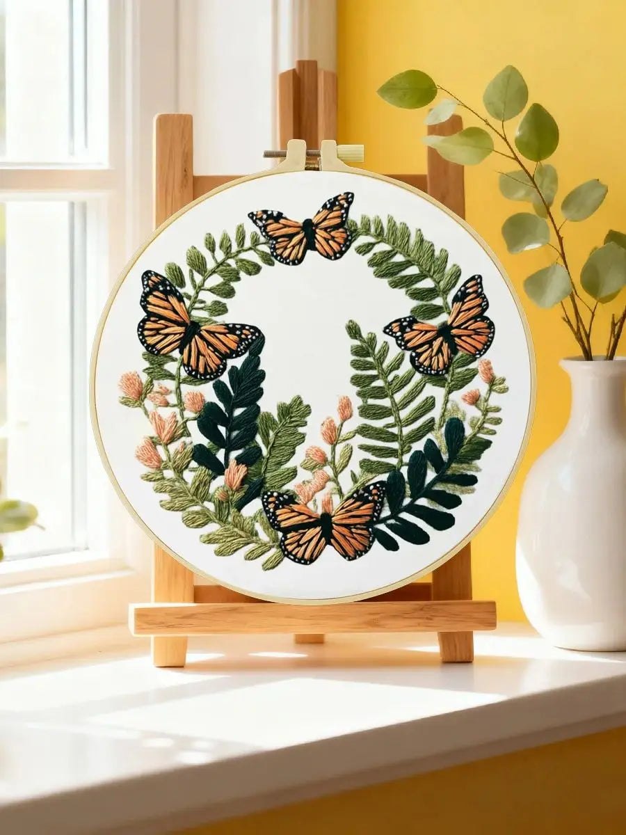 Embroidery DIY Starter Kit - Butterfly Garland