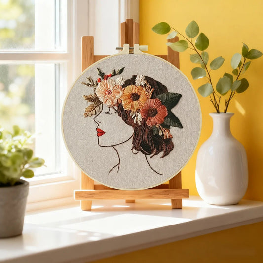 Embroidery DIY Starter Kit - Flower Halo