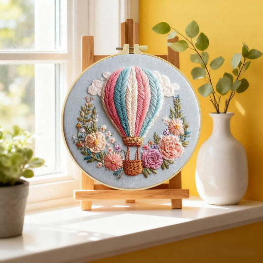 Embroidery DIY Starter Kit - Hot Air Balloon