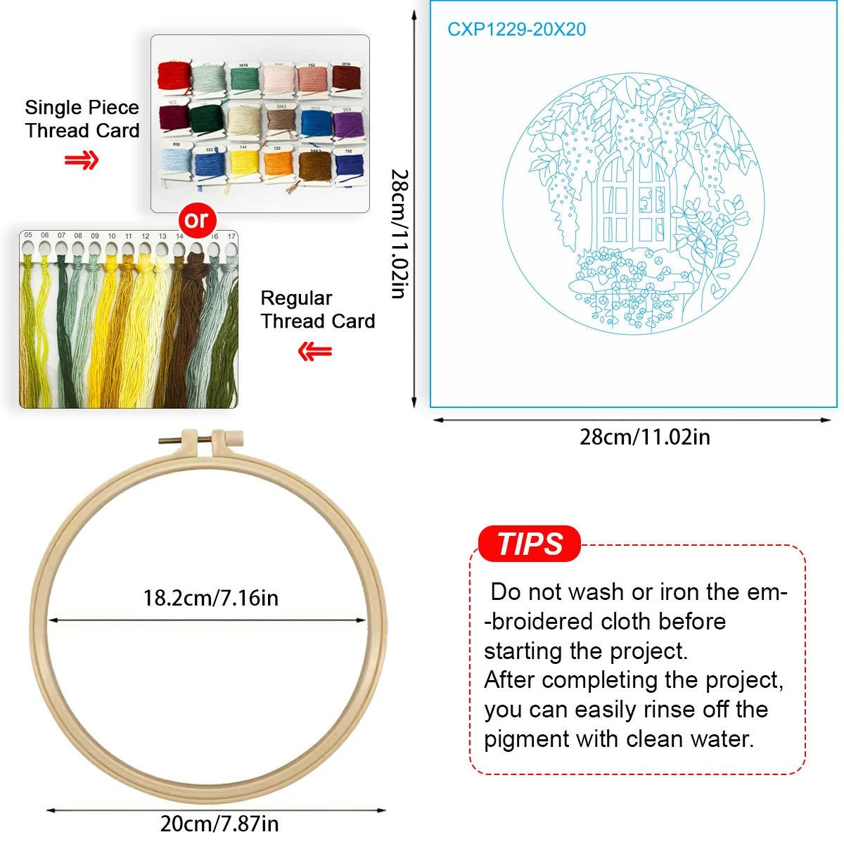 Embroidery DIY Starter Kit - Lavender Window