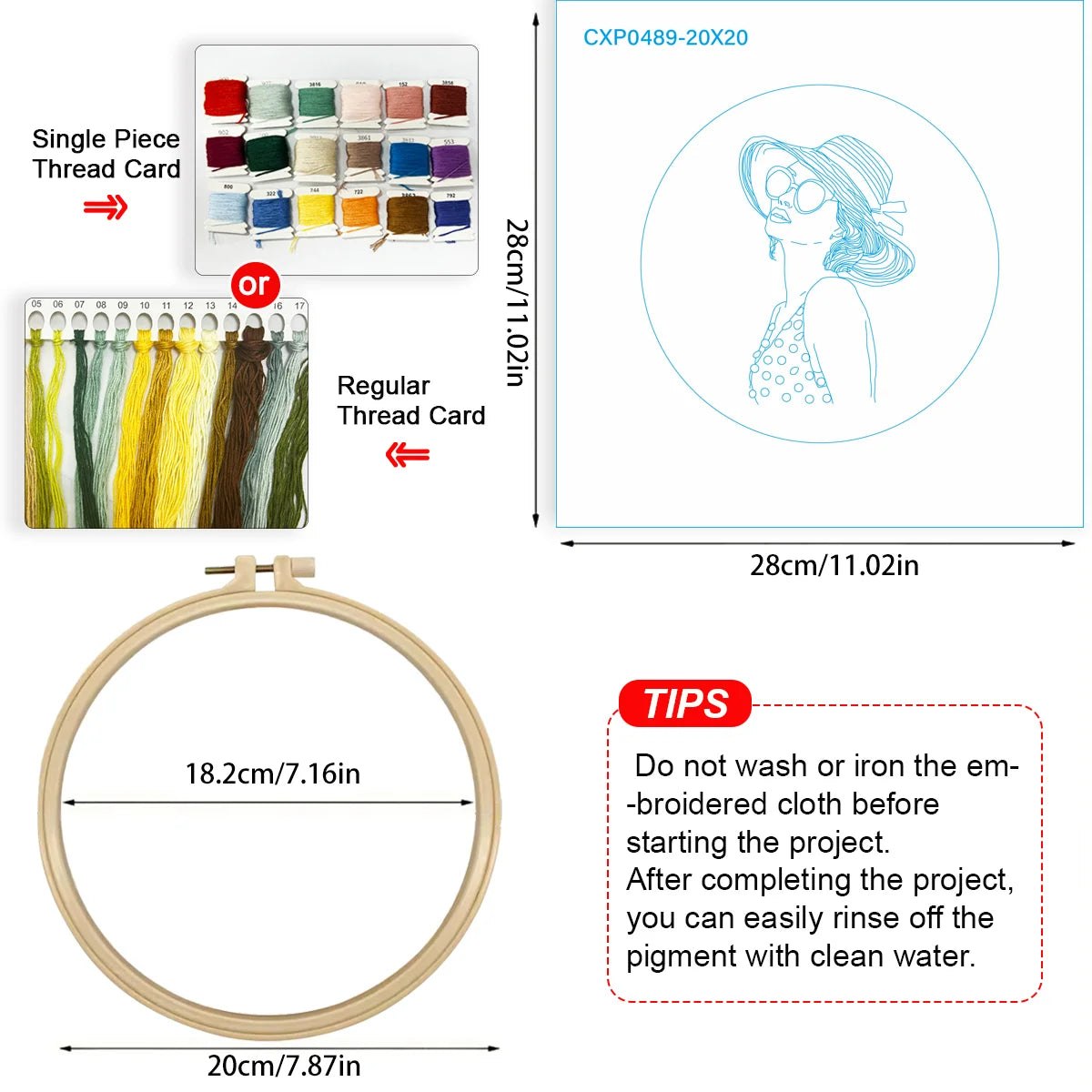 Embroidery DIY Starter Kit - Minimalist Beauty